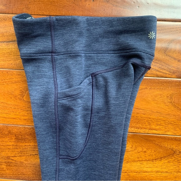 Athleta Girl Size L Polartec Stash Tight Legging Blue Navy Heather 793570 - Picture 7 of 15